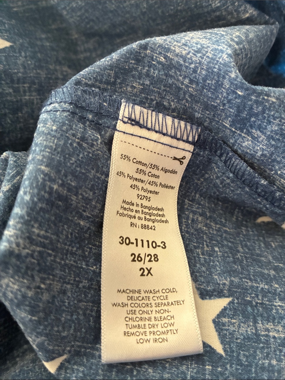 WomanWithin Size 2X Star-Print Button-Up Shirt - Unbranded - Picture 10 of 10